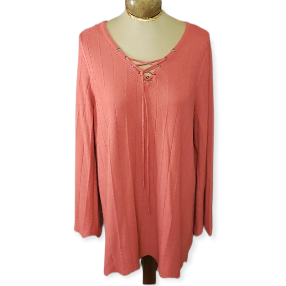 Catherines Lightweight Sweater Shirt Bell Sleeve Size 14/16W